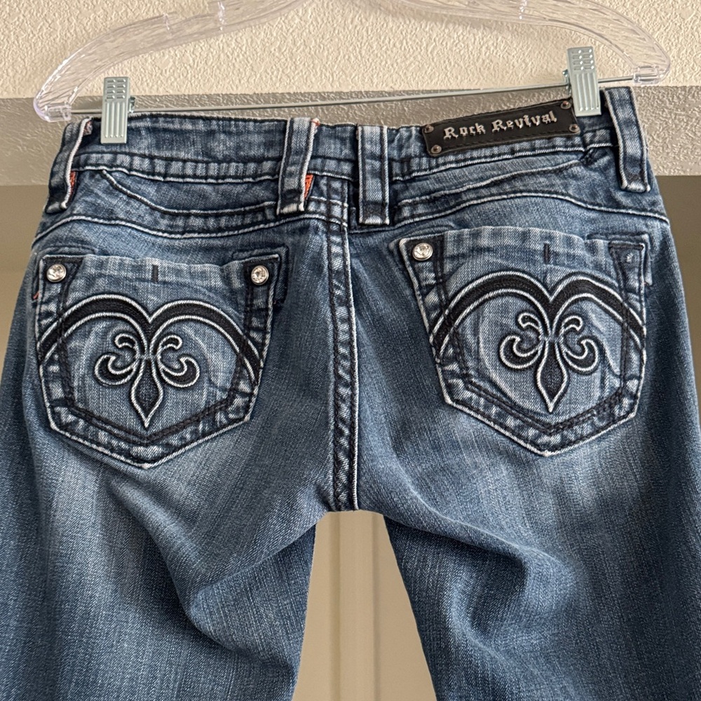 Rock Revival Women's Dark Blue Jeans Banquet Boot - Picture 8 of 14